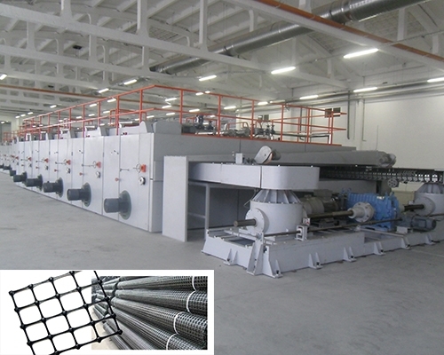 Which components of the geogrid production line equipment are prone to wear and tear