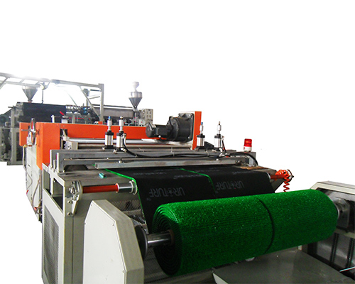 Plastic lawn mat production line